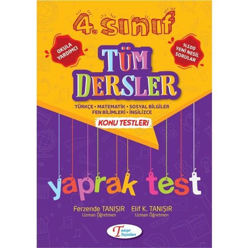 Tanışır Yayınları 4. Sınıf Tüm Dersler Yaprak Test