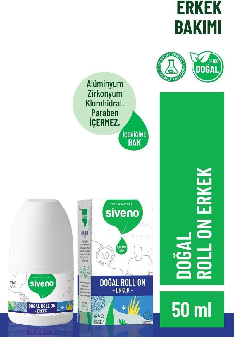 %100 Doğal Roll On Erkek Deodorant Ter Kokusu Önleyici Bitkisel Leke Bırakmayan Vegan 50 ml