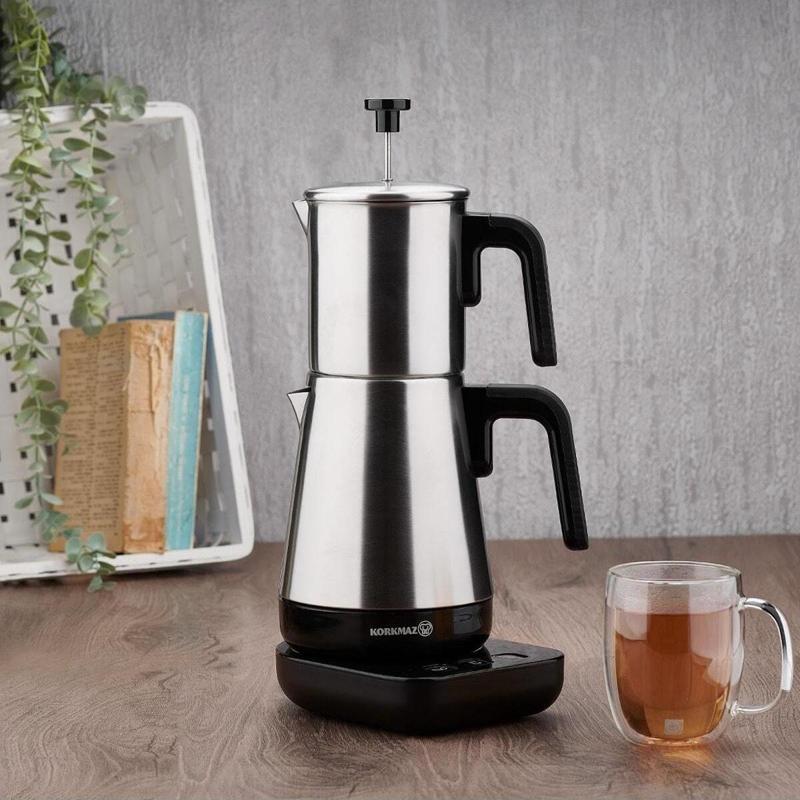 A850 Moderna Elektrikli Çay Makinesi French Press Özellikli Siyah