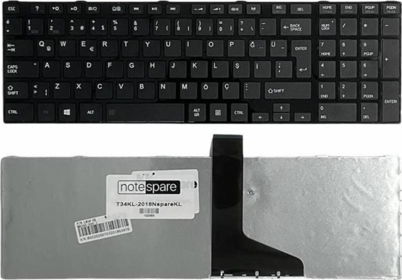 Toshiba Satellite L870-166, L870-16P, L870-173, L870-177 Uyumlu Klavye Çerçeveli Siyah TR