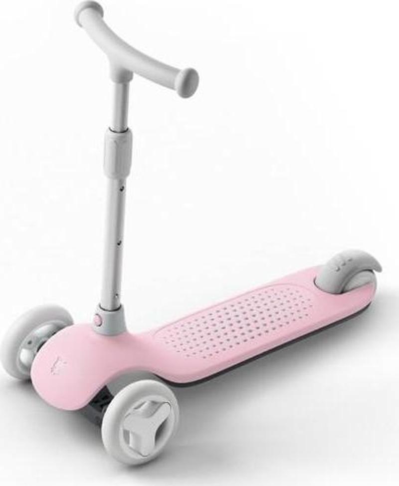 Mitu Işıklı Ayarlanabilir 3 Tekerlekli Scooter Pembe