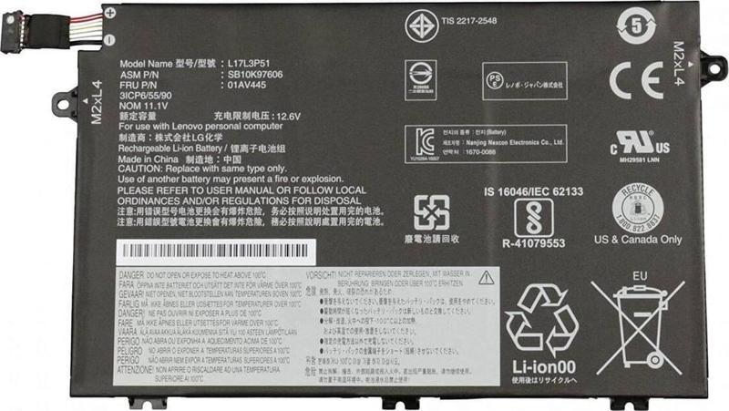 Lenovo ile Uyumlu E41-50 Versiyon 82HW, 82HX Batarya Pil L17M3P52