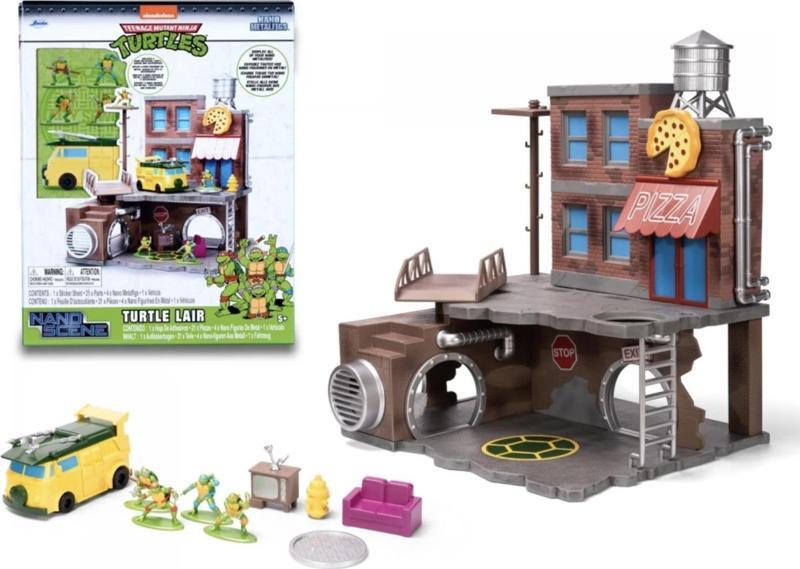 Ninja Kaplumbağalar Nano Oyun Seti ve 4 Die-Cast Metal Figür 253285005