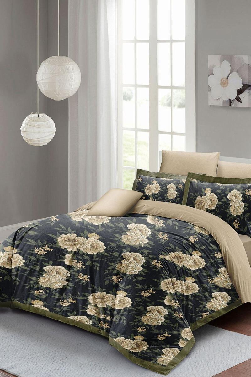 Flower Nefti Çift Kişilik Nevresim Takımı 3d Pamuk Saten