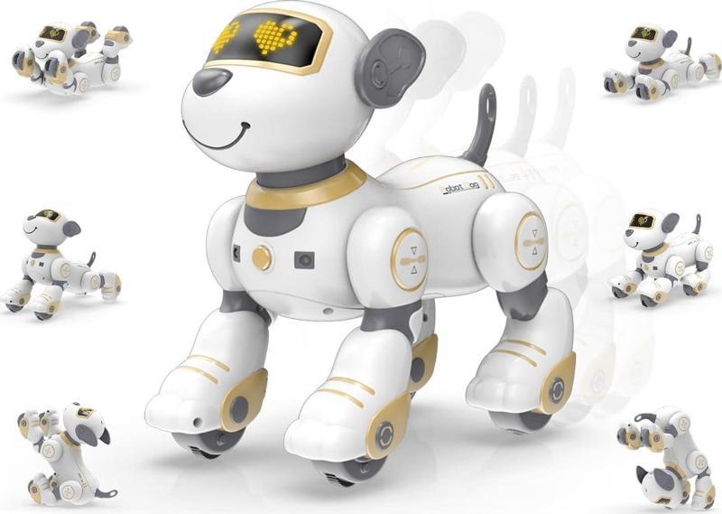 Programlanabilir Uzaktan Kumandalı Robot Köpek - Altın