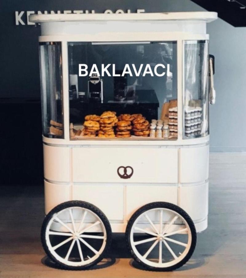 Baklavacı Seyyqr Araba Simit Arabası Baklava Yapışlan Yazı Sticker