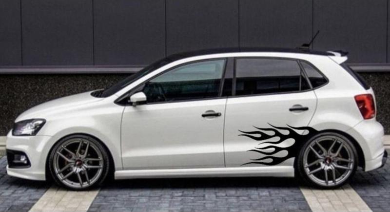 Araba Yan Çamurluk Alev Sticker Yapışkan Tüm Araçlara Uyumlu Golf Ford Opel Mercedes-benz