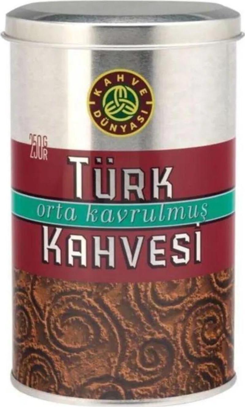 Orta Kavrulmuş Teneke Kutu Türk Kahvesi 250 gr