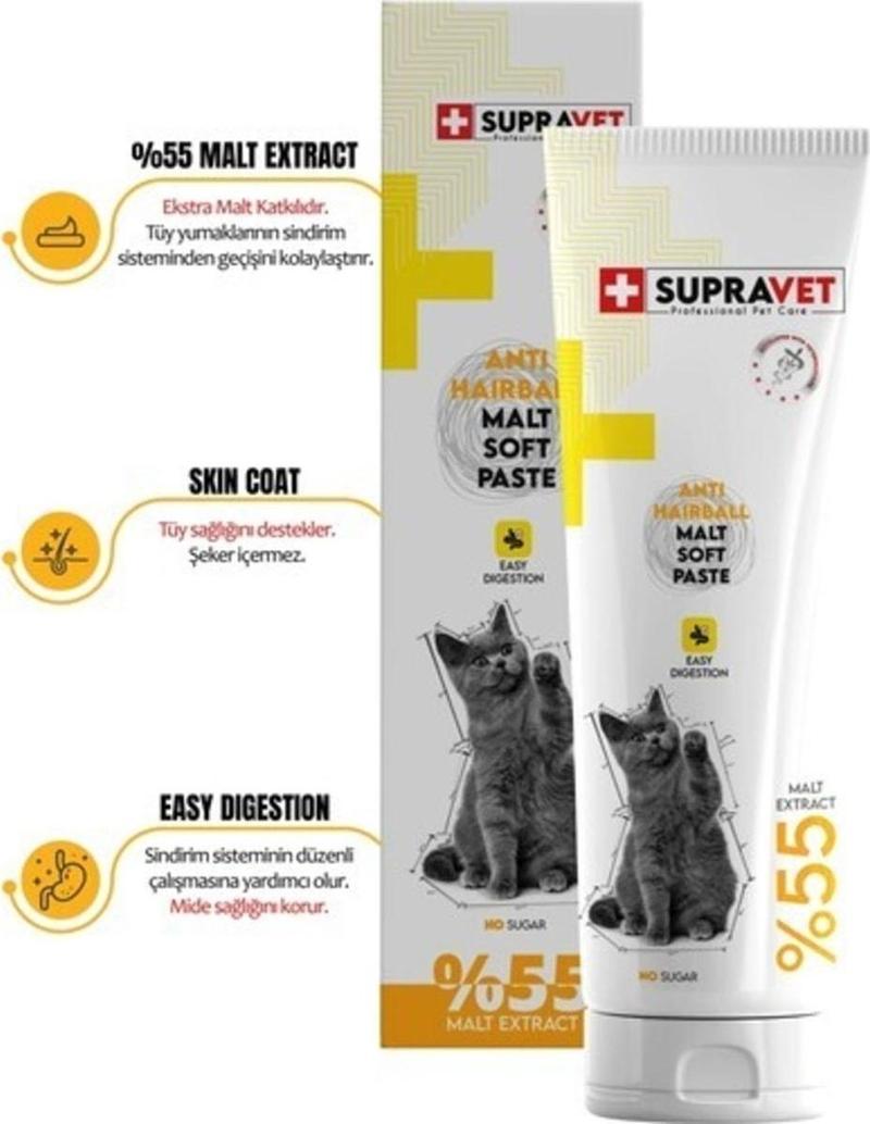 Diğerui Supravet Anti Hairball Malt Paste 100 Gr