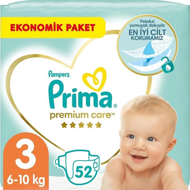 Bebek Bezi Premium Care 3 Beden 52 Adet