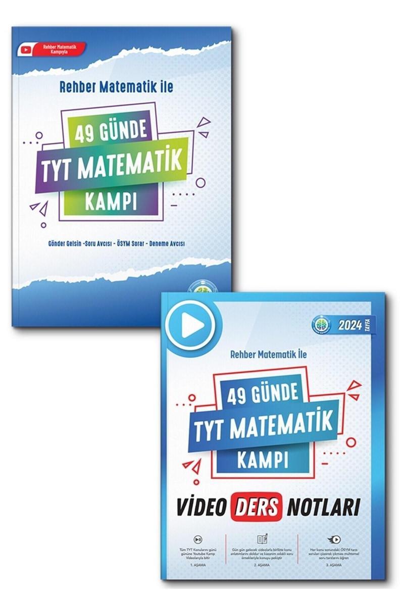 Rehber Matematik 49 Günde TYT Matematik SORU Kitabı ve VİDEO DERS Notları Kitabı 2li Set