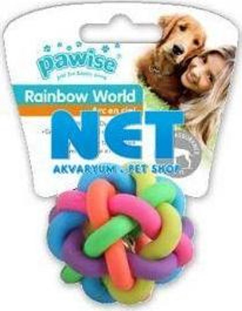 Rainbow World Örgü Top 6.5 cm Köpek Oyuncak