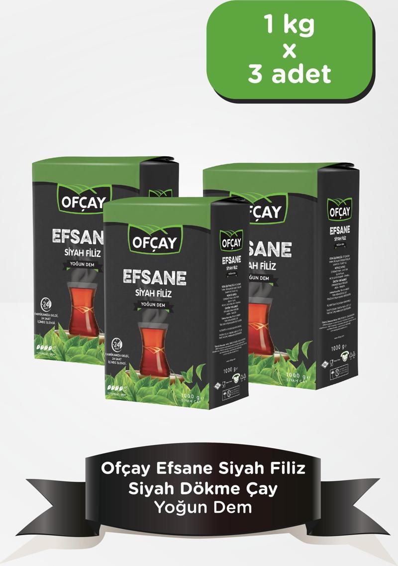 Efsane 1000 gr Siyah Dökme Çay X 3 Paket