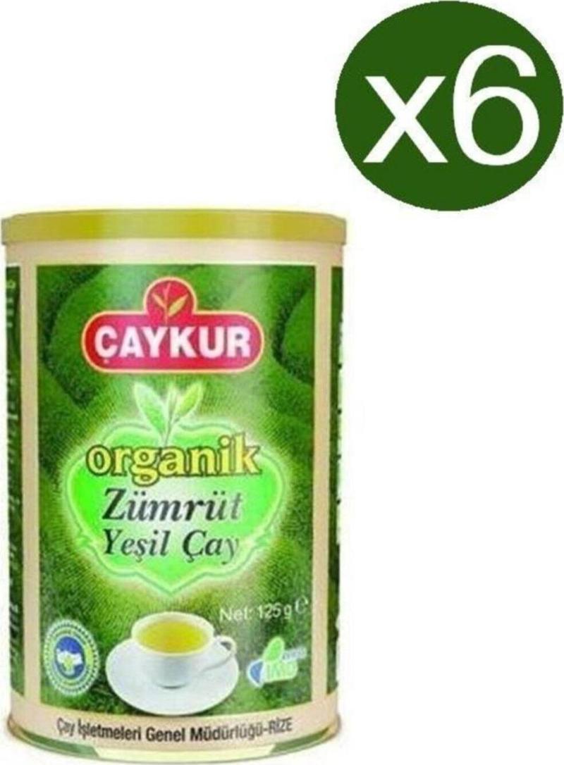 Organik Zümrüt Yeşil Çay 125 gr X 6 Adet