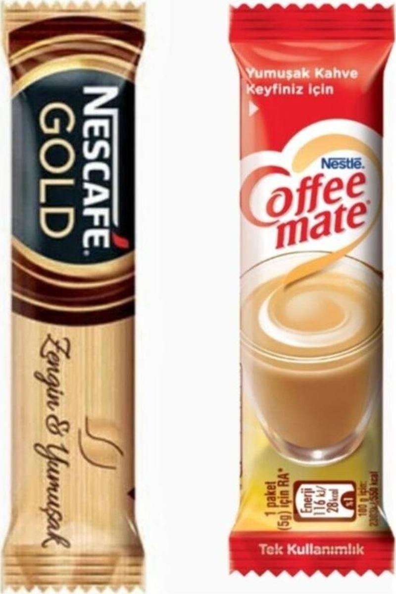 Gold 2  gr 100 Adet +nestle Coffee Mate 5  gr 100 Adet Yoğun Kahve Tadı Özel Fiyat