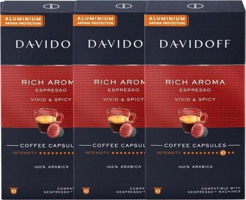 Rıch Aroma Espresso Vıvıd & Spıcy Aluminium Kapsül Kahve 10'lu 3x10