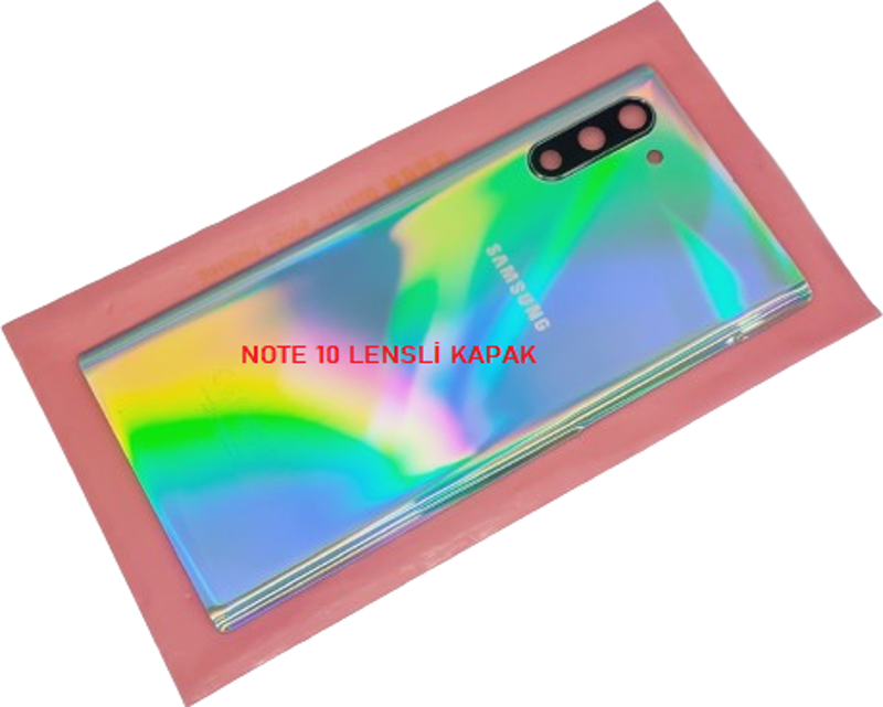 Samsung Galaxy NOTE 10 Arka Pil Batarya Kapağı (CAM+KAMERA LENSLİ) GRİ