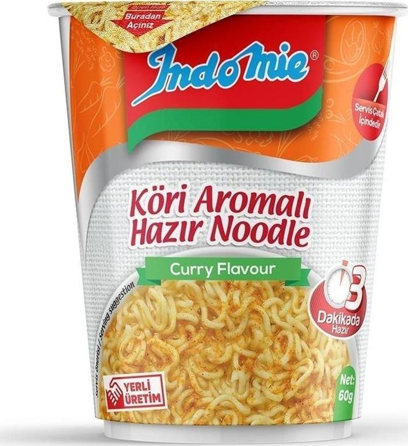 24'lü Köri Aromalı Hazır Noodle Bardak