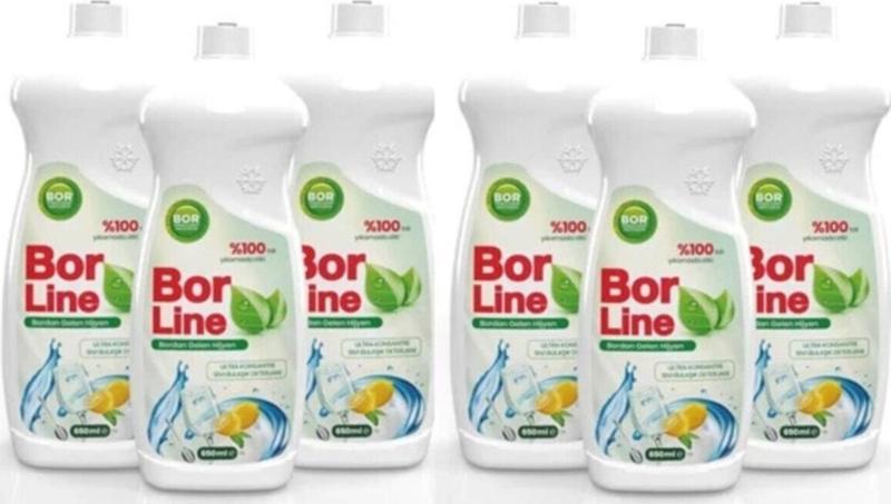 Bor Katkılı Bulaşık Deterjanı 6 x 650 ml.