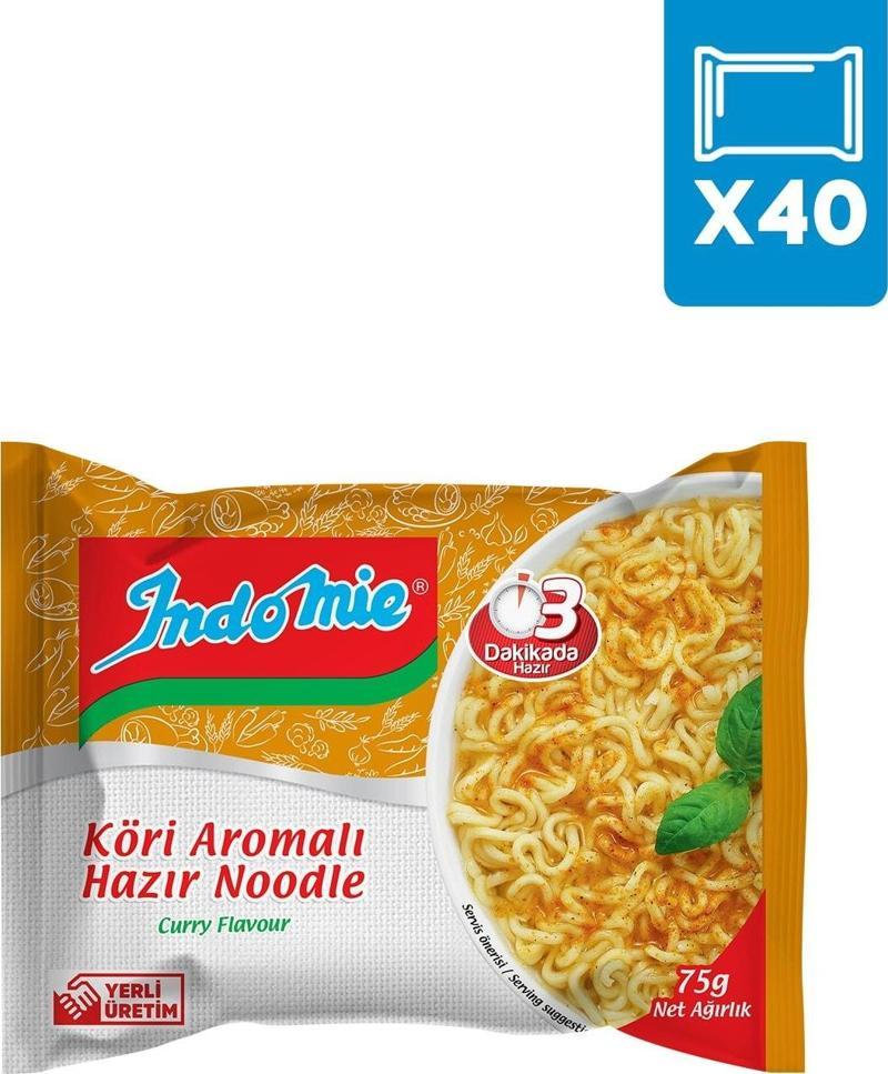 40'lı Köri Aromalı Hazır Noodle Paket