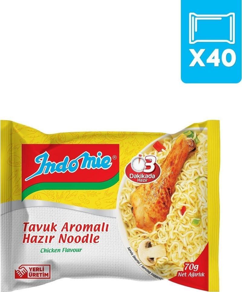 40'lı Tavuk Aromalı Hazır Noodle Paket