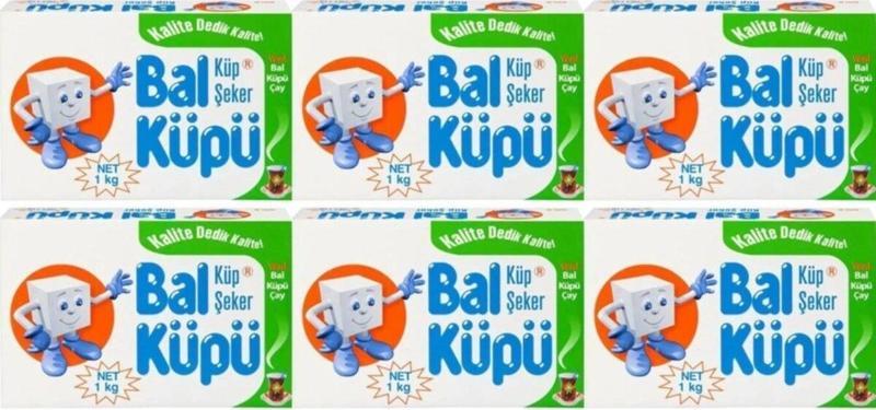 Balküpü Küp Şeker 360 Adet 1 Kg 6 Adet