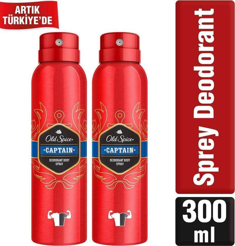 Sprey Deodorant 150 ml Captainx2