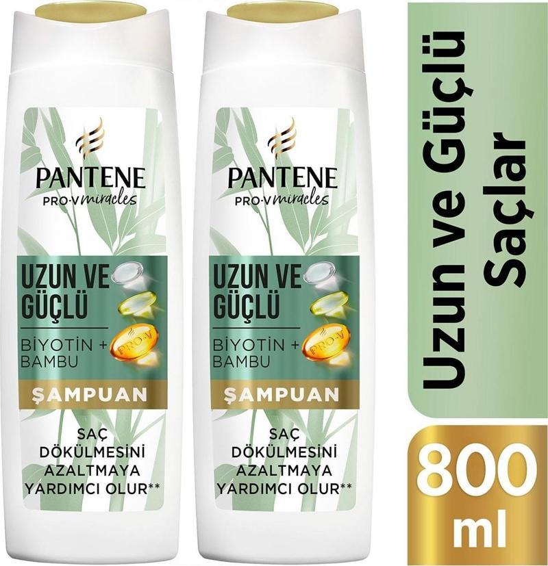 Uzun ve Güçlü Şampuan Bambu ve Biyotinli 400 ml x 2