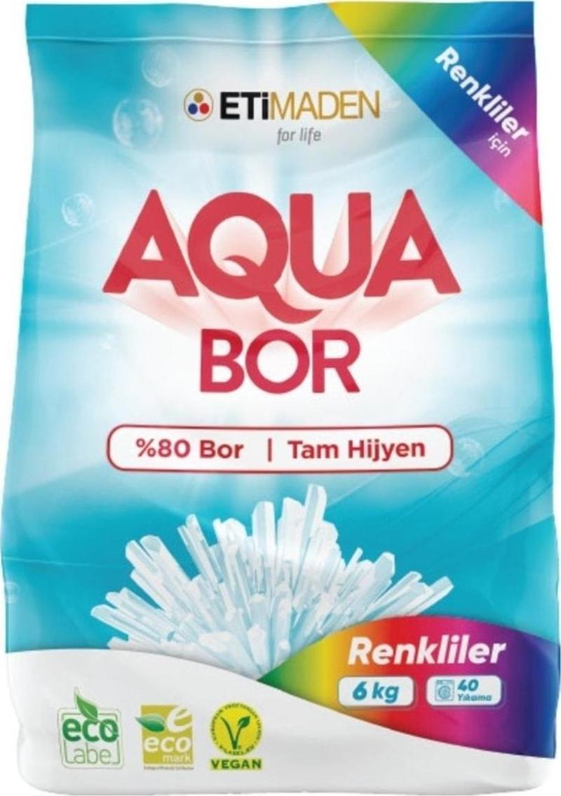 Etimaden Aqua Bor Renkliler Için Toz Çamaşır Deterjanı 6 Kg