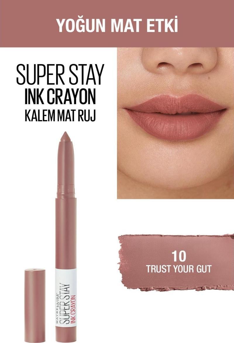 Super Stay Ink Crayon Kalem Mat Ruj - 10 Trust Your Gut