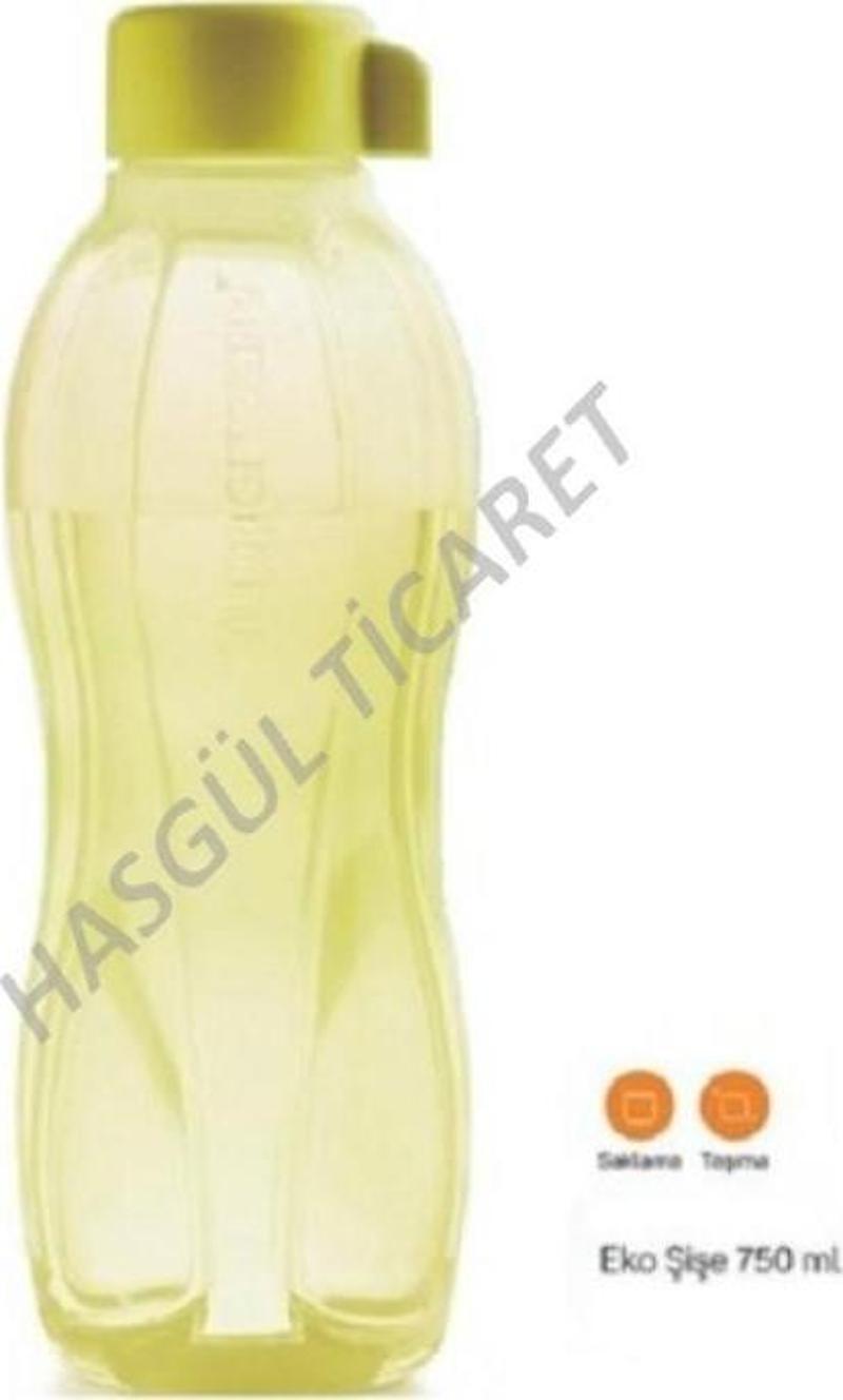 Eco Şişe Sarı Vidalı kapak 750 Ml Matara Suluk Limon Sarı