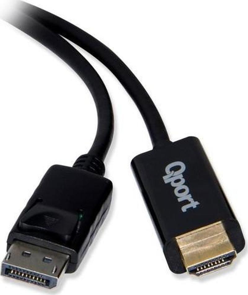 Q-Dph Display Port(M) To HDMI(M) 1.8 Mt Kablo Dönüştürücü