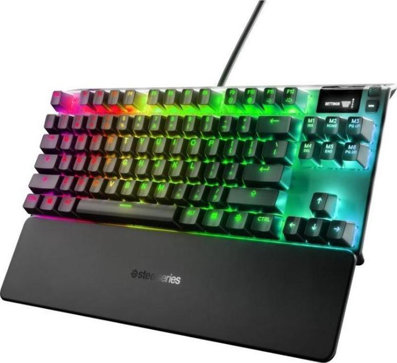 Apex Pro TKL Mekanik Gaming Klavye, Ayarlanabilir Omni Switch, Oled Ekran, Red Switch, İngilizce Qwerty