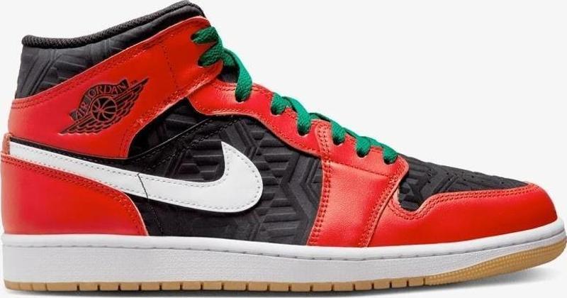 Air Jordan 1 Mid SE Christmas DQ8417-006 Erkek Basketbol Ayakkabısı