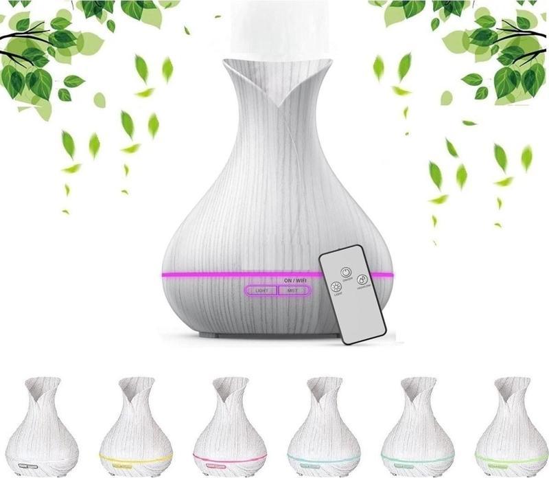 Buhar Ultrasonik Led Işıklı Aromatik Oda Kokusu Hava Nemlendirici 300 Ml Buhar Günbatımı Lamba