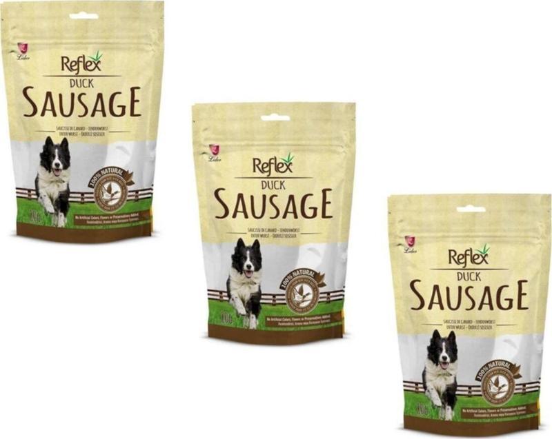 Kurutulmuş Duck Sausage Ördekli Sosis Köpek Ödülü 80 Gr 3 Adet