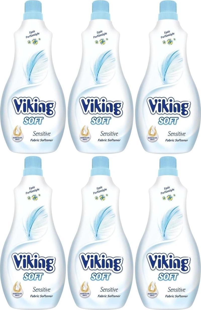 Viking Çamaşır Yumuşatıcı 1400ml Soft Sensitive 6 Lı Set (114 YIKAMA)