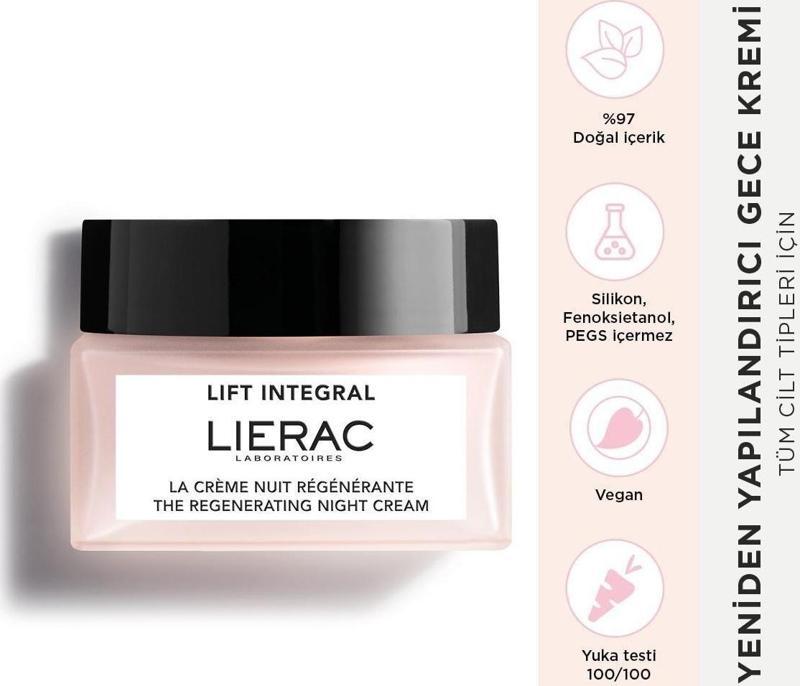 Lift Integral Night Cream Yeniden Yapılandırıcı, Vegan, Gül Yağı Içeren, Gece Bakım Kremi 50 Ml