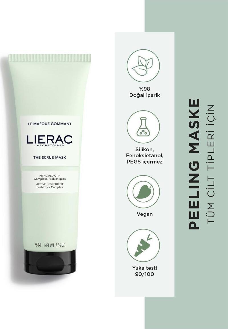 Scrub Mask Beyaz Kil Ve Mikro Granül Içeren, Arındırıcı, Vegan, Peeling Yüz Maskesi 75 ml