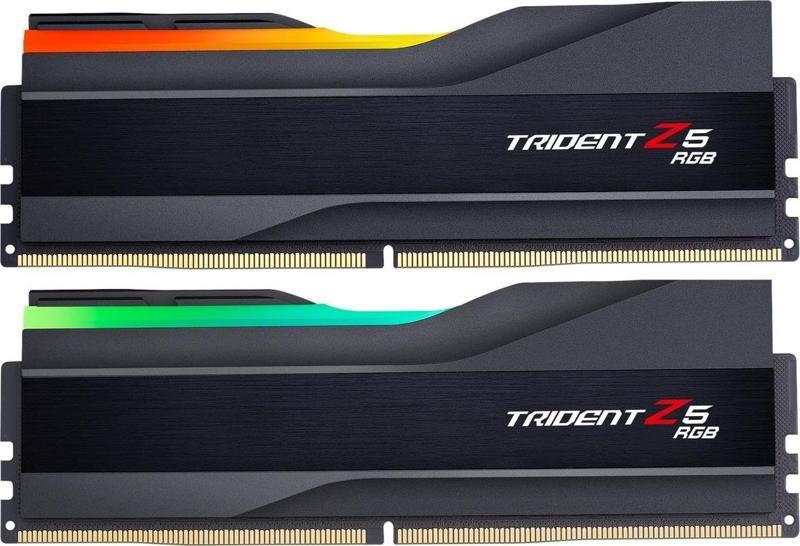 GSKILL Trident Z5 RGB Siyah DDR5-7600Mhz CL38 48GB (2x24GB) DUAL (38-48-48-121) 1,35V