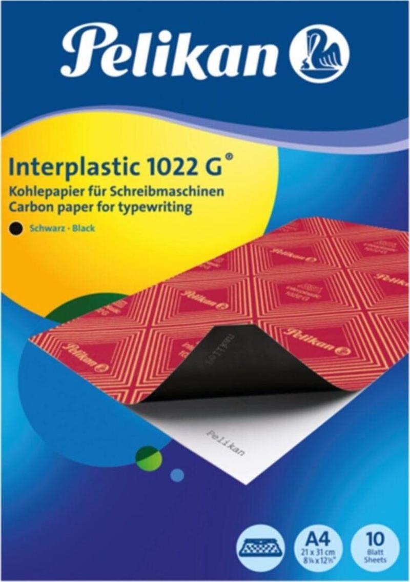 A4 İnterplastik Karbon Kağıdı Siyah 10 Yaprak 1022G