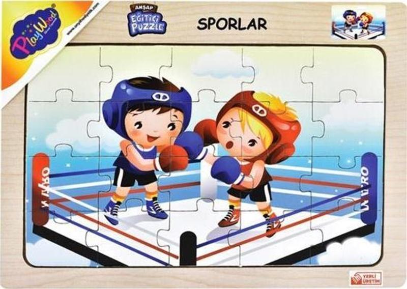 Ahşap Eğitici Puzzle Sporlar Boks ONY85