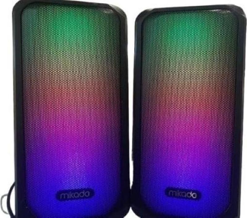 MD-356 2.0 5Wx2CH RGB Ledli Siyah USB Multimedia Oyuncu Speaker 3967