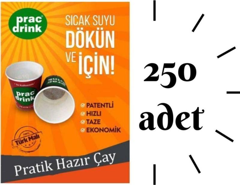 Karton Bardakta Pratik Çay 250'li