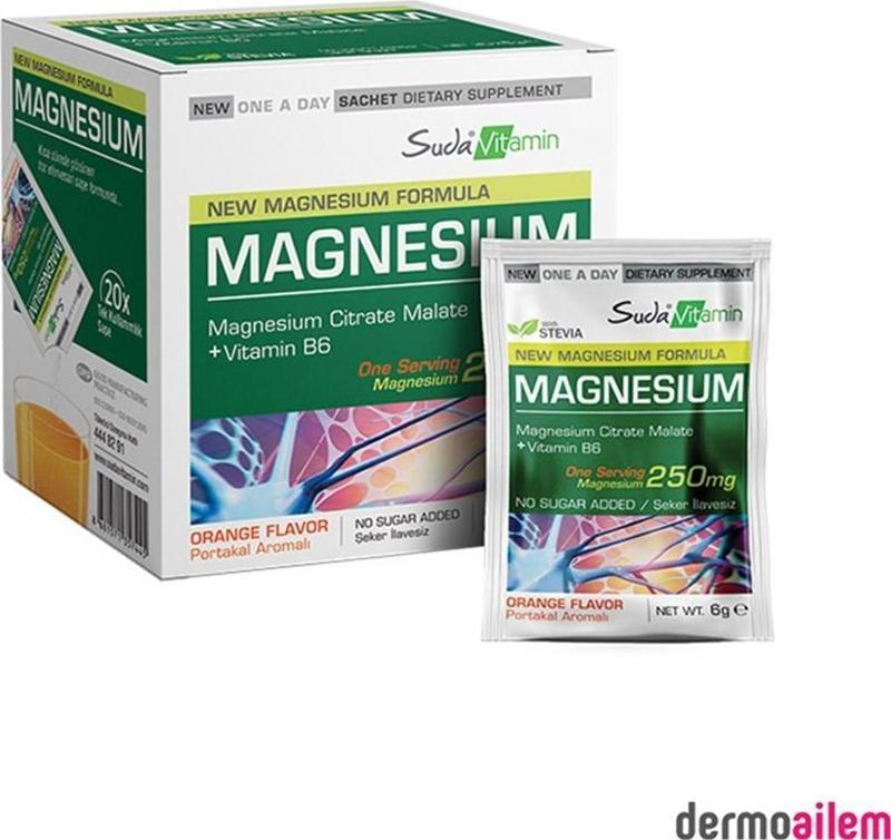 Magnesium 250 Mg Portakal Aromalı 20x6g Saşe