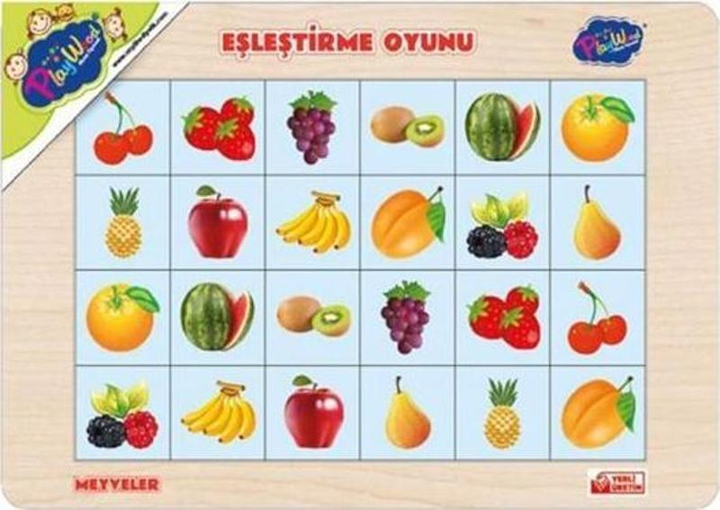 Ahşap Eğitici Eşleştirme Meyveler ONY275 Playwood