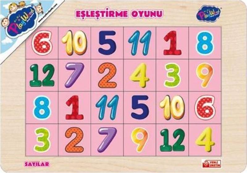 Ahşap Eğitici Eşleştirme Sayılar ONY265 Playwood