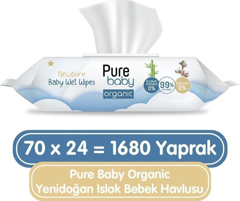 Organic Yenidoğan Islak Havlu 24x70 (1680 Yaprak)