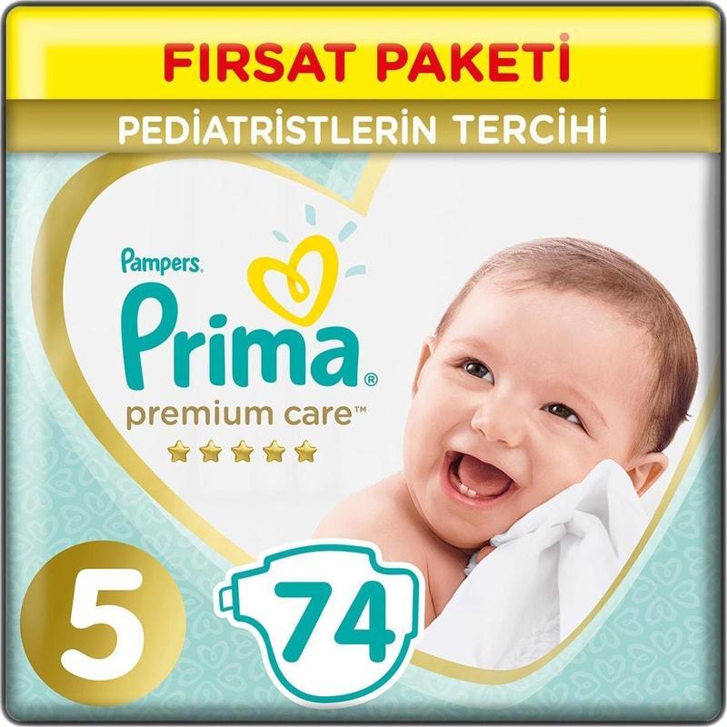 Bebek Bezi Premium Care 5 Beden 74 Adet Junior Fırsat Paketi