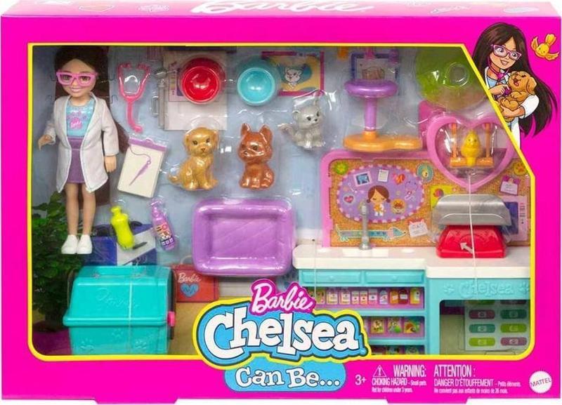 Barbie Chelsea Meslekleri Öğreniyor Veteriner Oyun Seti - HGT12